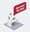 Get your flu shot. Health concept banner